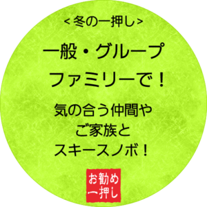 一般・グループ・ファミリーでスキースノボ！